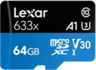 MEMORY MICRO SDXC 64GB UHS-I/W/ADAPTER LSDMI64GBB633A LEXAR