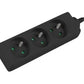 Lanberg Cable Power Strip, 3X French Outlets Quality-Grade Copper, 1.5 m | PS0-03E-0150-BK