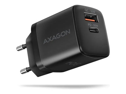 AXAGON Sil wallcharger 2x port (USB-A + USB-C), 30W | ACU-PQ30