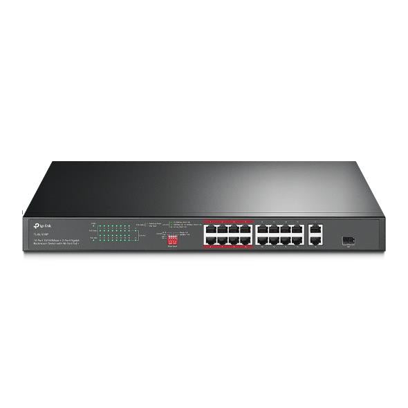 Switch|TP-LINK|Desktop/pedestal|16x10Base-T / 100Base-TX|PoE+ ports 16|TL-SL1218P