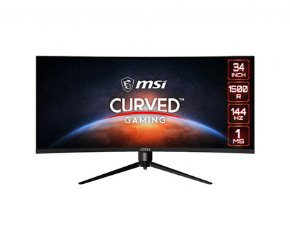 LCD Monitor|MSI|OPTIX MAG342CQR|34"|Gaming/Curved/21 : 9|Panel VA|3440x1440|21:9|144Hz|Matte|1 ms|Swivel|Pivot|Height adjustable|Tilt|OPTIXMAG342CQR