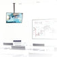 B-TECH AV SYSTEM 2 - CEILING MOUNT WITH Ø50MM ADJUSTABLE EXTENSION POLE - 0.6M TO 1M POLE