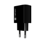 Natec Ribera USB Charger 1X USB-A + 1X USB-C 20W, Black