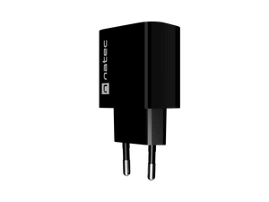 Natec Ribera USB Charger 1X USB-A + 1X USB-C 20W, Black