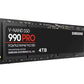 SSD|SAMSUNG|990 PRO|4TB|M.2|PCIe Gen4|NVMe|TLC|Write speed 6900 MBytes/sec|Read speed 7450 MBytes/sec|2.3mm|TBW 2400 TB|MTBF 1500000 hours|MZ-V9P4T0BW