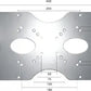 NEWSTAR VESA CONVERSION PLATE - VESA 75/100 - 200X100, 200X200, 400X200 - SILVER