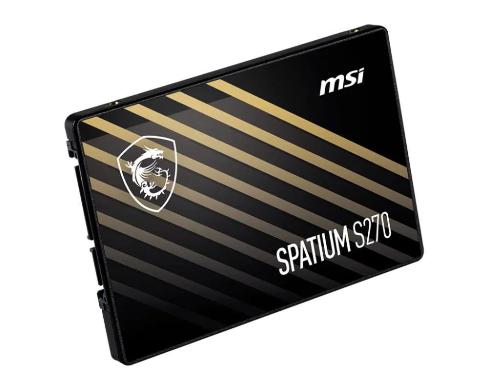 SSD|MSI|SPATIUM S270|960GB|SATA|3D NAND|Write speed 450 MBytes/sec|Read speed 500 MBytes/sec|2,5"|TBW 500 TB|MTBF 2000000 hours|S78-440P130-P83