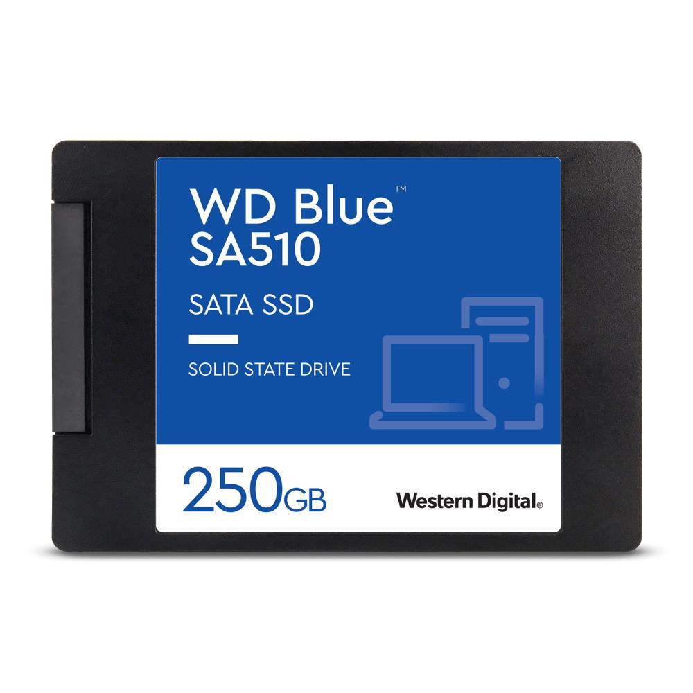 SSD|WESTERN DIGITAL|Blue SA510|250GB|SATA 3.0|Write speed 440 MBytes/sec|Read speed 555 MBytes/sec|2,5"|TBW 100 TB|MTBF 1750000 hours|WDS250G3B0A