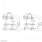 NEWSTAR MOBILE FLAT SCREEN FLOOR STAND (STAND+TROLLEY) (HEIGHT: 137-162 CM) BOX 1/2 60-105" BLACK