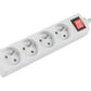 Lanberg Cable Power Strip, 4X French Outlets with Switch, Quality-Grade Copper, 1.5 m | PS1-04E-0150-W