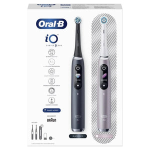 Oral-B | Electric Toothbrush | iO 9 Series Duo | Rechargeable | For adults | Number of brush heads included 2 | Number of teeth brushing modes 7 | Black Onyx/Rose