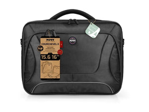 PORT DESIGNS | Courchevel | Fits up to size 15.6 " | Messenger - Briefcase | Shoulder strap | Black
