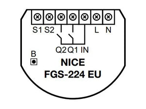 Fibaro Nice 2-Channel Dry Contact ON/OFF Module | FGS-224 EU DoubleSmart-Control