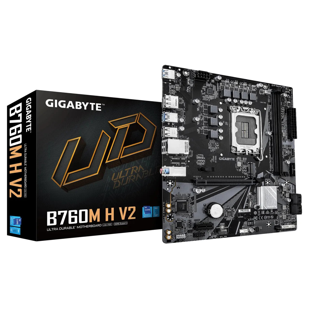 Mainboard|GIGABYTE|Intel B760 Express|LGA1700|Micro-ATX|Memory DDR5|Memory slots 2|B760MHV21.0