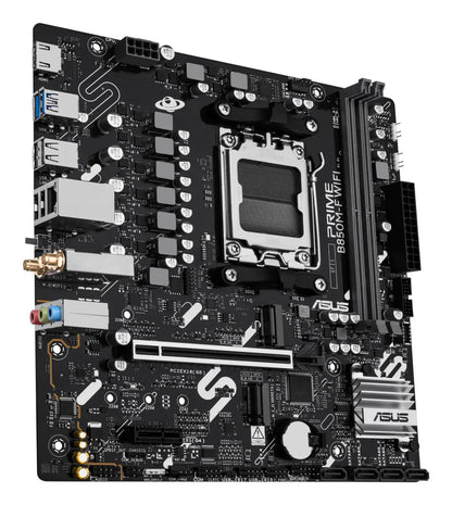 Mainboard|ASUS|AMD B850|Socket AM5|micro ATX|RAM DDR5-SDRAM|2xSlots|Wi-Fi Yes|Bluetooth Yes|2xNumber of M.2 (M) slots|PRIMEB850M-FWIFI