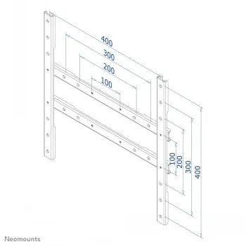 NEWSTAR VESA CONVERSION STRIPS - VESA 100 TO 200X100, 200X200, 400X200, 400X400 - BLACK