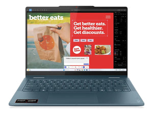 Lenovo Yoga 7 2-in-1 14AKP10 AMD | Tidal Teal | 14 " | OLED | WUXGA | 1920 x 1200 pixels | AMD Ryzen AI 7 | 350 | 16 GB | Soldered LPDDR5 | Solid-state drive capacity 512 GB | AMD Radeon 860M Graphics | Windows 11 Home | 802.11be | Bluetooth version...