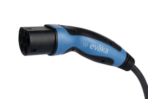Evaka EV charging cable Type2-Type2, 22 kW, 32 A, 5x6 mm2, 1x0.5 mm2, 5 m | EVA503325 | Black