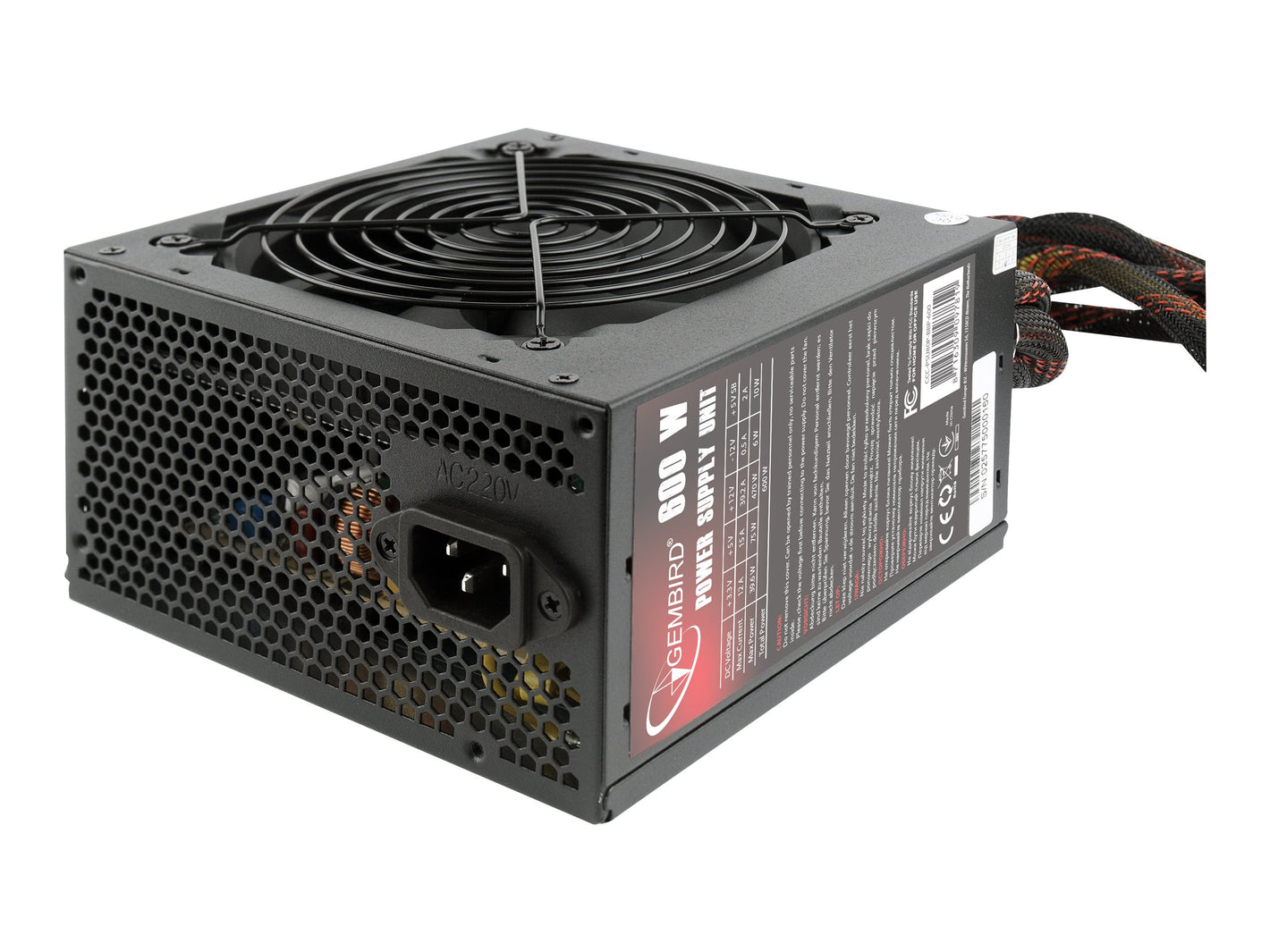 GEMBIRD Power supply unit 600W active PF
