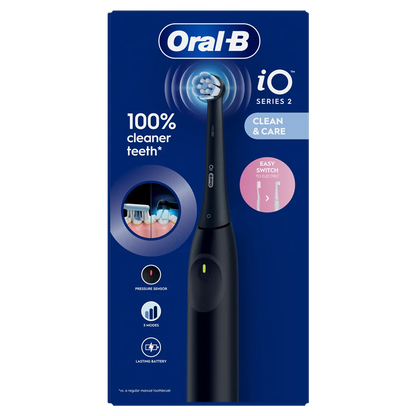 Oral-B Electric Toothbrush | iO2 | Rechargeable | For adults | Number of brush heads included 1 | Number of teeth brushing modes 3 | Night Black