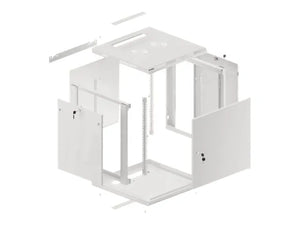 LANBERG Wall mount 19in 12U 600x600 grey