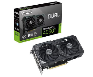 Graphics Card|ASUS|NVIDIA GeForce RTX 4060 Ti|8 GB|GDDR6|128 bit|PCIE 4.0 16x|Dual Slot Fansink|1xHDMI|3xDisplayPort|DUAL-RTX4060TI-O8G