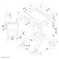 NEWSTAR MOBILE LAPTOP CART, INCL. KEYBOARD & MOUSE DRAWER 10-22" CR?ME
