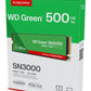SSD|SANDISK|150xTBW rating|MTBF 1.75 h|NVMe Yes|PCI Express 4.0|M.2|500 GB|POWERED BY SANDISK|Green|WDS500G4G0E