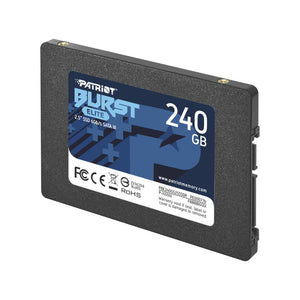 SSD|PATRIOT|Burst Elite|240GB|SATA 3.0|3D NAND|Write speed 320 MBytes/sec|Read speed 450 MBytes/sec|2,5"|TBW 100 TB|PBE240GS25SSDR