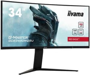 LCD Monitor|IIYAMA|34"|Gaming/Curved/21 : 9|Panel VA|3440x1440|21:9|180Hz|Matte|0.4 ms|Speakers|Height adjustable|Tilt|Colour Black|GCB3480WQSU-B1