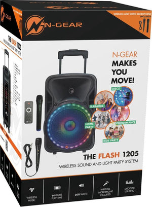 Portable Speaker|N-GEAR|Flash 1205|Black|Wireless|Bluetooth|FLASH1205