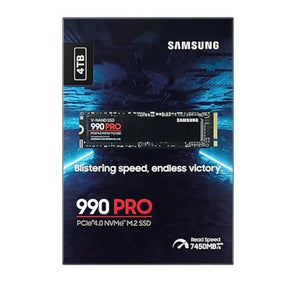 SSD|SAMSUNG|990 PRO|4TB|M.2|PCIe Gen4|NVMe|TLC|Write speed 6900 MBytes/sec|Read speed 7450 MBytes/sec|2.3mm|TBW 2400 TB|MTBF 1500000 hours|MZ-V9P4T0BW