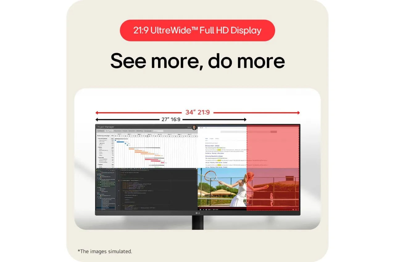 LCD Monitor|LG|34 "|2560 x 1080 pixels|WFHD|Native aspect ratio 21:9|LED|Flat|34U511A-B