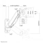 NEOMOUNTS BY NEWSTAR WALL MOUNTED GAS SPRING MONITOR ARM (2 PIVOTS VESA 100X100)