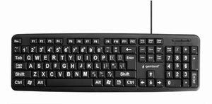 KEYBOARD STANDART USB ENG BIG/LETT. BLACK KB-US-103 GEMBIRD