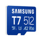 Samsung microSDXC UHS-I Card | T7 | 512 GB | microSD | Flash memory class U3, V30, A2