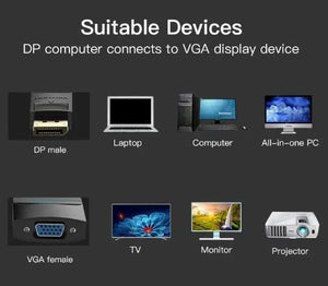 I/O ADAPTER DP TO VGA/0.15M BLACK HBFBB VENTION