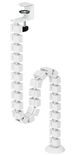 NEOMOUNTS CABLE SPINE ORGANIZER FOR SIT/STAND DESK FRAMES, CLAMP MOUNTED, WHITE