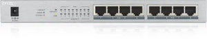 ZYXEL GS1008-HP, 8 PORT GIGABIT POE+ UNMANAGED DESKTOP SWITCH, 8 X POE, 60 WATT (5Y WARRANTY)