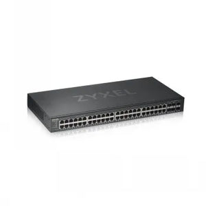ZYXEL GS1920-48V2, 50 PORT SMART MANAGED SWITCH 48X GIGABIT COPPER AND 4X GIGABIT DUAL PERS., HYBRID MODE, STANDALONE OR NEBULAFLEX CLOUD (5Y WARRANTY)