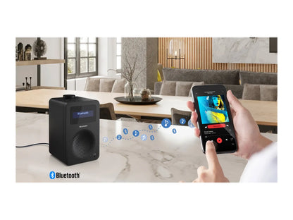 Sharp DR-430(BK) Digital Radio, FM/DAB/DAB+, Bluetooth 5.0, Midnight Black | Sharp | Digital Radio | DR-430(BK) | Bluetooth | Midnight Black