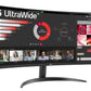 LCD Monitor|LG|34WR50QC-B|34"|Curved/21 : 9|Panel VA|3440x1440|21:9|100Hz|Matte|5 ms|Tilt|Colour Black|34WR50QC-B