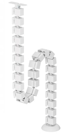 NEOMOUNTS CABLE SPINE ORGANIZER FOR SIT/STAND DESK FRAMES, SCREW MOUNTED, WHITE