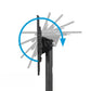 B-TECH AV SYSTEM X - UNIVERSAL LOW LEVEL FLAT SCREEN FLOOR STAND (VESA 600 X 400) - 0.75M Ø50MM POLES