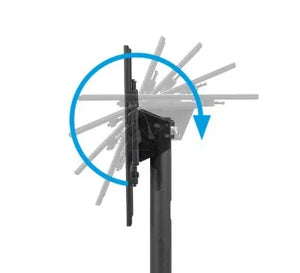 B-TECH AV SYSTEM X - UNIVERSAL LOW LEVEL FLAT SCREEN FLOOR STAND (VESA 600 X 400) - 0.75M Ø50MM POLES