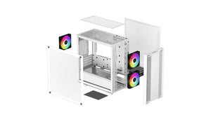 Deepcool | ARGB Micro-ATX CASE | CC360 | White | Mini-ITX / Micro-ATX | Power supply included No | ATX PS2 （maximum length: 160mm）