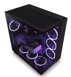 Case|NZXT|H9 FLOW|MidiTower|Case product features Transparent panel|Not included|ATX|MicroATX|MiniITX|Colour Black|CM-H91FB-01