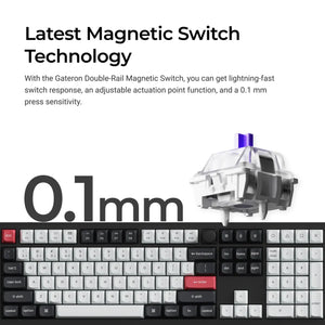 Keychron Q6 HE - US Layout - Gateron Magnetic Nebula - Carbon Black Wireless Keyboard