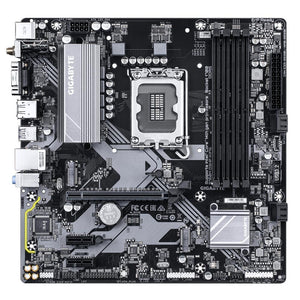 Mainboard|GIGABYTE|Intel B760 Express|LGA1700|Micro-ATX|Memory DDR5|Memory slots 4|2xPCI-Express 3.0 1x|1xPCI-Express 4.0 16x|2xM.2|1x15pin D-sub|1xHDMI|1xDisplayPort|2xUSB 2.0|3xUSB 3.2|1xUSB-C|1xPS/2|1xRJ45|3xAudio port|B760MD3HPWIFI61.0