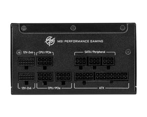Power Supply|MSI|MPG A850GS PCIE5|ATX 3.1|850 Watts|Efficiency 80 PLUS GOLD|PFC Active|MPGA850GSPCIE5